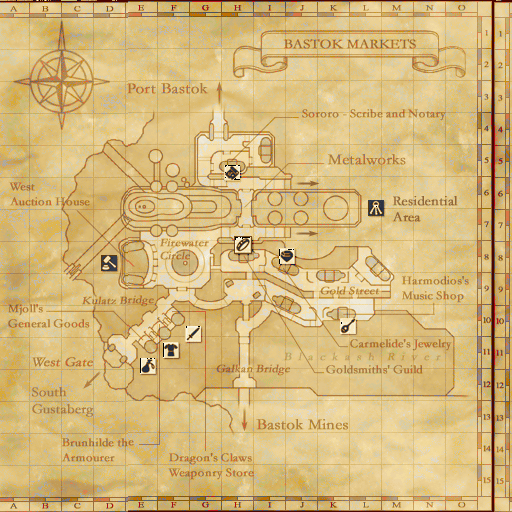 Map of Bastok Markets