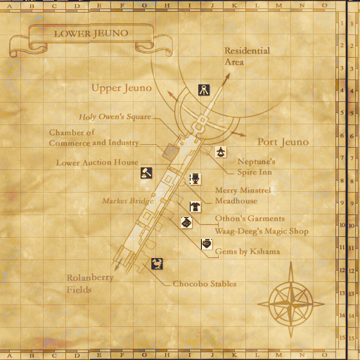 Map of Lower Jeuno