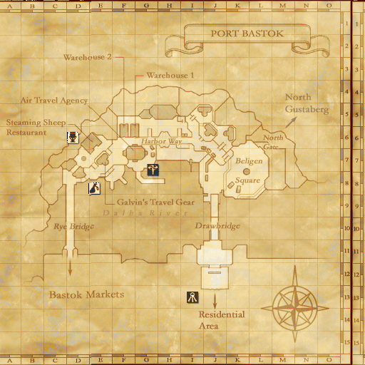 Map of Port Bastok