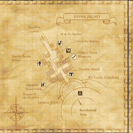 Map of Upper Jeuno